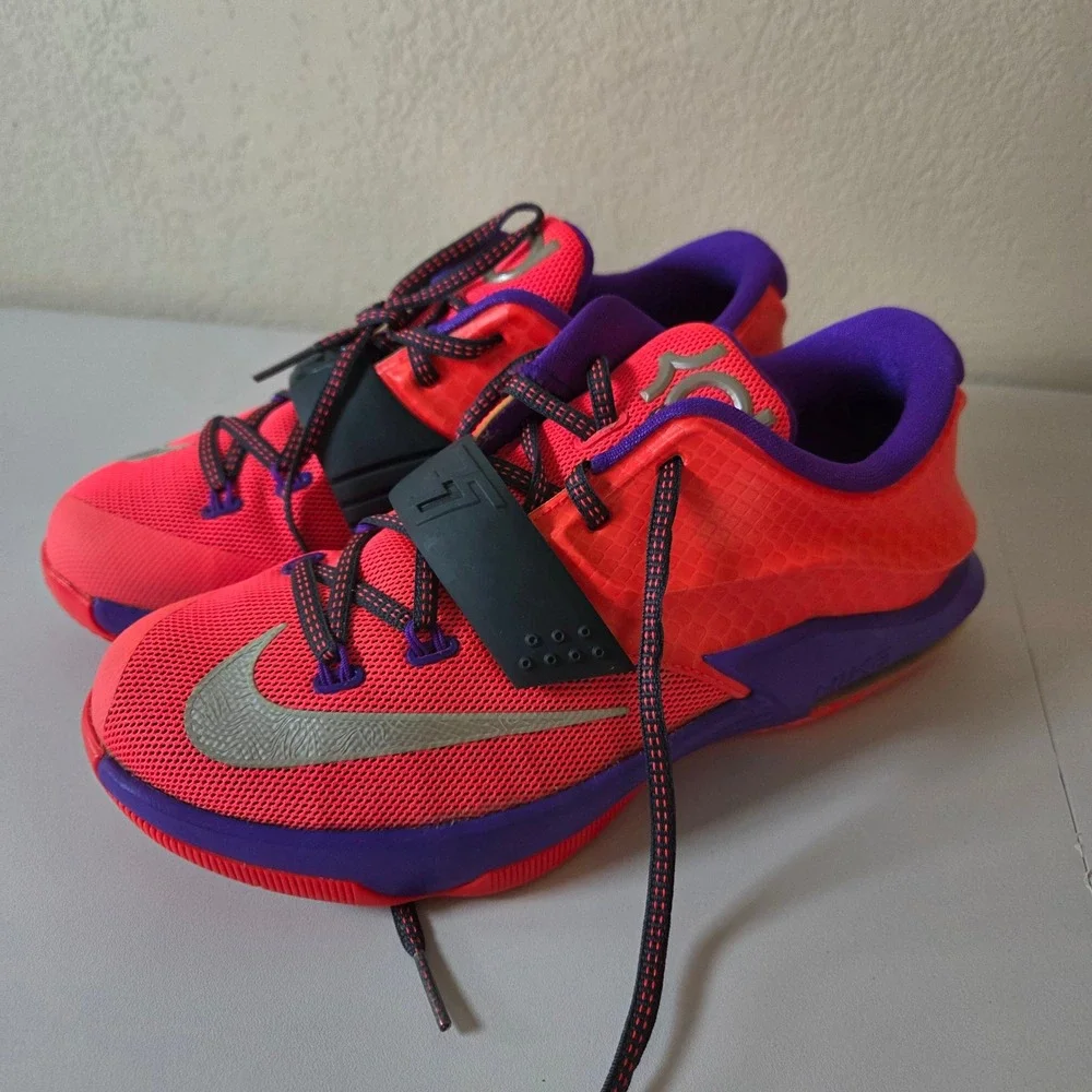 Nike KD‎ 7 GS Youth Size 5Y Red Purple Basketball Shoes 653996 603